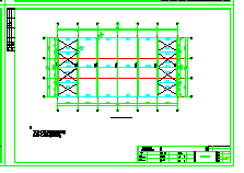 46.8x22.8m 单层屋盖钢结构施工图纸_图1