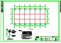 46.8x22.8m 单层屋盖钢结构施工图纸-图二
