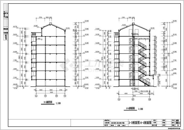 砖混多层住宅楼全套建筑设计cad施工图-图二