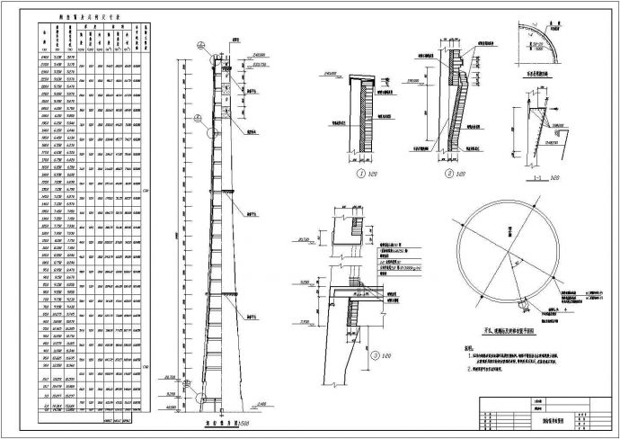 烟囱全套建筑结构设计施工图_图1