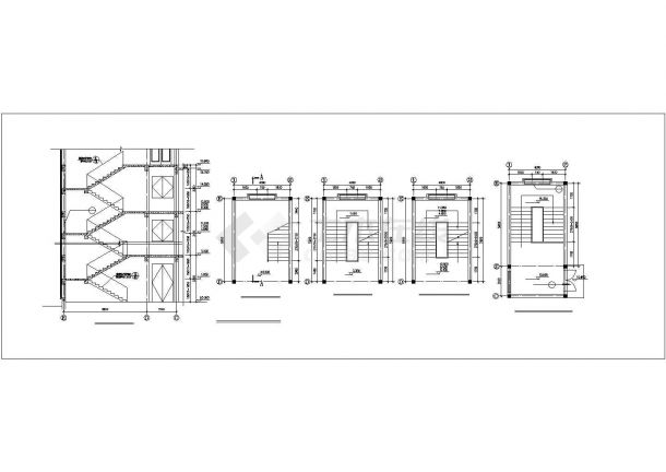 东莞市某大型电子工厂五层砖混结构职工宿舍楼建筑设计CAD图纸-图二
