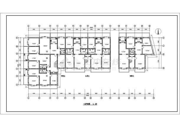西安市诚盛花园居住区经典实用的平面户型设计CAD图纸（共12张）-图一