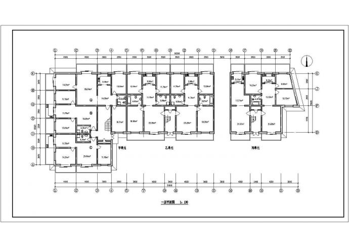 西安市诚盛花园居住区经典实用的平面户型设计CAD图纸（共12张）_图1