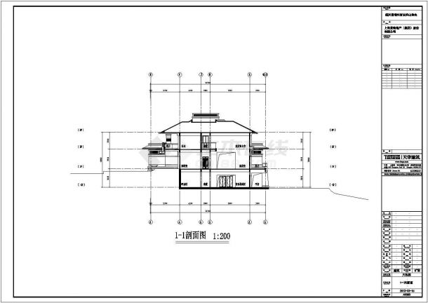 某二层框架结构大独栋别墅设计cad详细建施图纸-图一