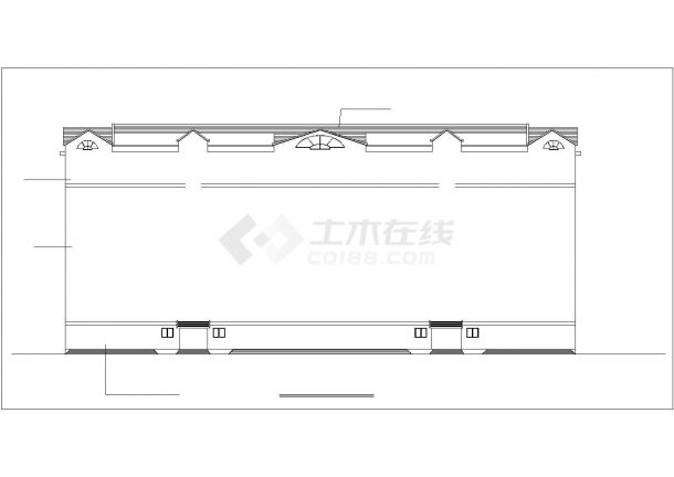 贵阳市天富家园小区5层混合结构民居楼建筑设计CAD图纸（含车库层）-图二