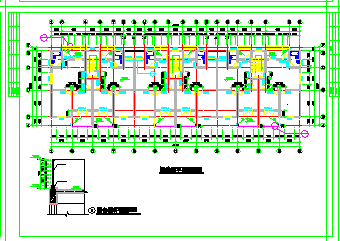 六层加1阁楼层框架结构3961平米三单元每单元2户对称户型建筑cad施工图-图二