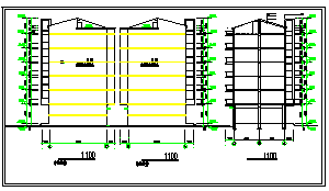 六层安置楼二单元1968平米对称户型建筑设计cad图纸-图一