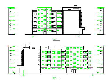 六层L型住宅三单元混合户型建筑cad设计图-图二
