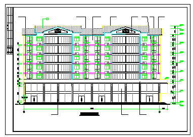 某地7层底商住宅楼建筑cad设计施工图-图一