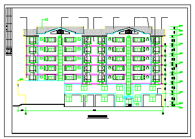 某地7层底商住宅楼建筑cad设计施工图-图二