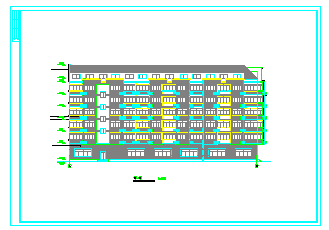 某地区多层宿舍建筑施工设计cad图纸-图一