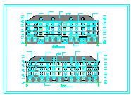 某地区多层宿舍楼建筑施工cad设计图纸-图二