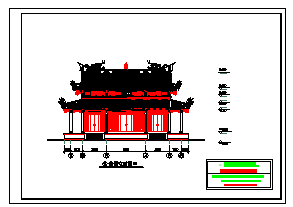 龙山寺建筑施工设计CAD方案图_图1