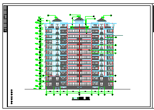 某地区高层住宅楼建筑设计单体cad施工图-图一