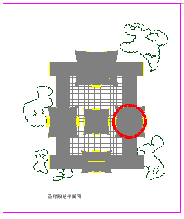 某地区圣母殿建筑设计CAD施工图纸-图二