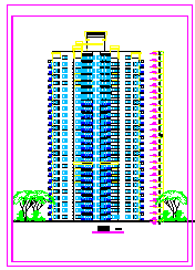 某地区高层住宅楼设计建筑cad施工图纸-图一