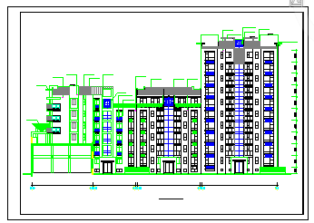 某小区住宅楼设计建筑cad图纸_图1