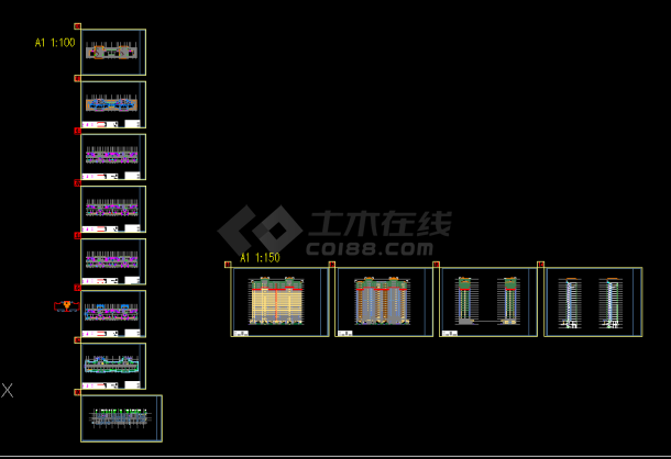 某多层框架结构住宅楼设计cad详细建筑施工图纸-图一