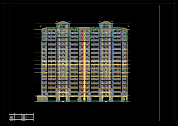某多层框架结构住宅楼设计cad详细建筑施工图纸-图二