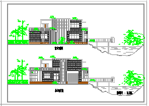 某村镇康居住宅建筑设计cad施工图-图二