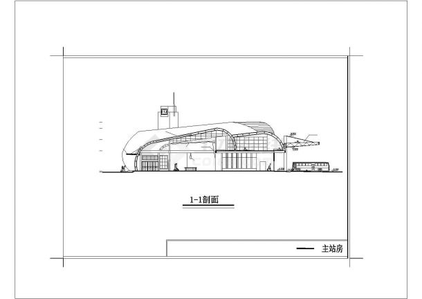 三层4678平方米长途汽车客运站建筑设计图-图二
