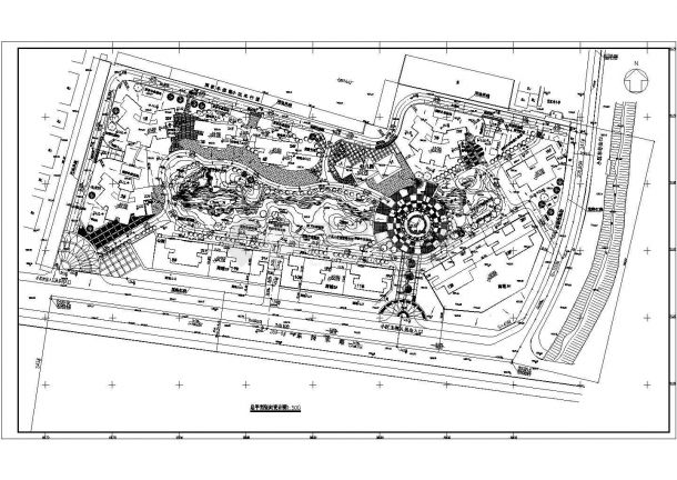 深圳市福田区福临家园小区总平面规划设计CAD图纸-图一