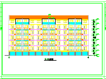 某单元式多层住宅楼建筑设计cad施工图_图1