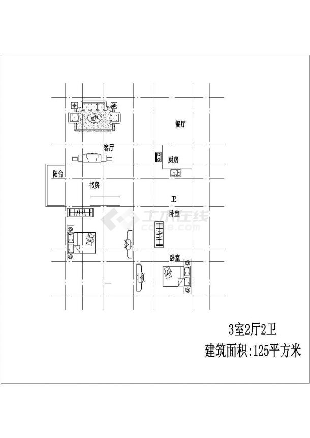 多层住宅楼户型设计cad建筑方案图纸集合-图二
