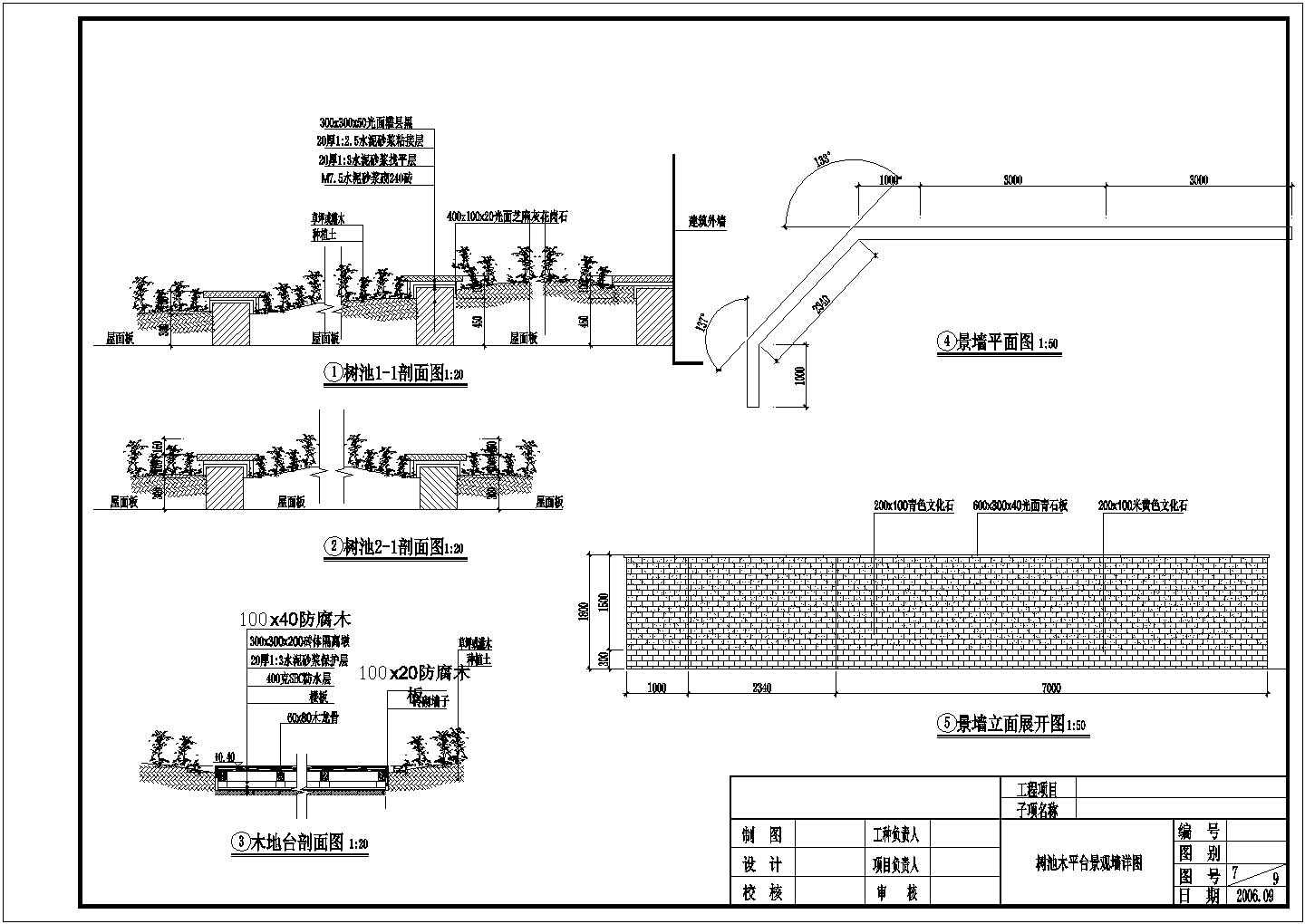 某城市高层建筑屋顶花园景观设计施工CAD图纸