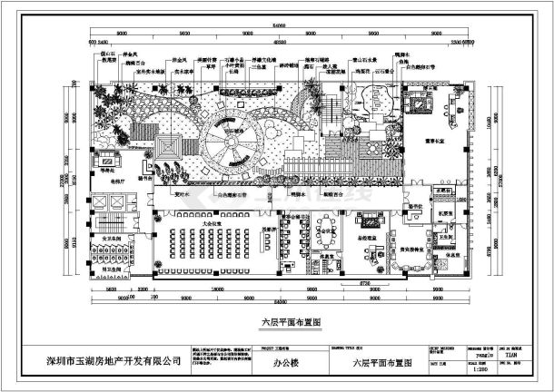 某城市房地产公司建筑屋顶花园景观设计施工CAD图纸-图一