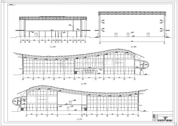 4450.74平米羽毛球排球篮球职工训练中心建筑方案图-图二