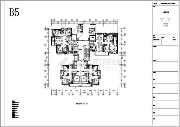 某现代风格高层框剪结构住宅楼设计cad全套建筑施工图-图二