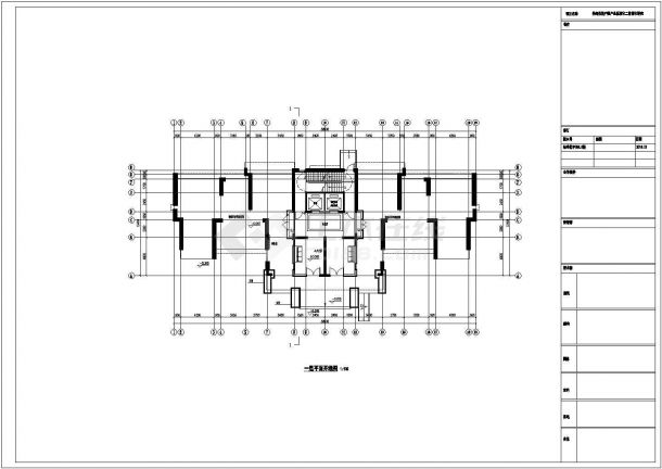 某新古典风格高层框架结构住宅楼设计cad详细建筑施工图-图二