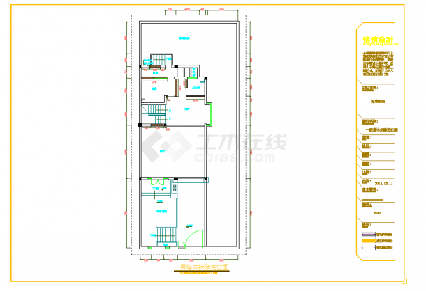 江苏别墅住宅设计施工图CAD图纸-图一
