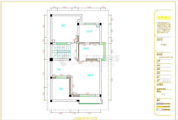 江苏别墅住宅设计施工图CAD图纸-图二