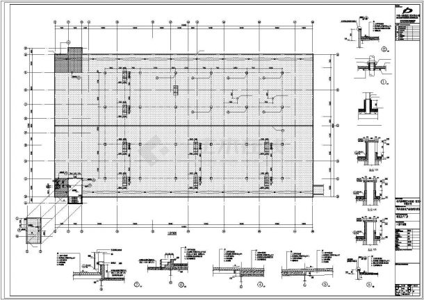 重庆市某工业区1.4万平米3层钢框架结构生产厂房建筑结构设计CAD图纸-图一