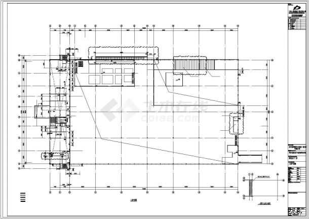 重庆市某工业区1.4万平米3层钢框架结构生产厂房建筑结构设计CAD图纸-图二