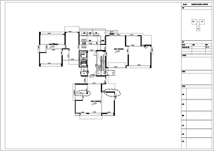 典型北入户住宅户型设计cad建筑平面方案图_图1