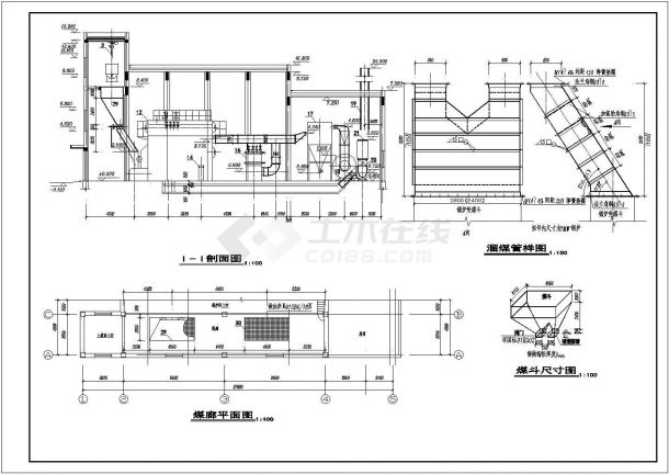 沁雅浴室热水锅炉房建筑施工设计方案图-图二