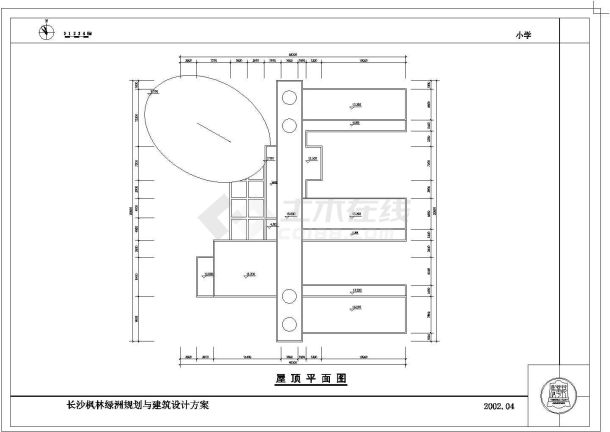 长沙某个中小学建筑CAD平面布置参考图-图一