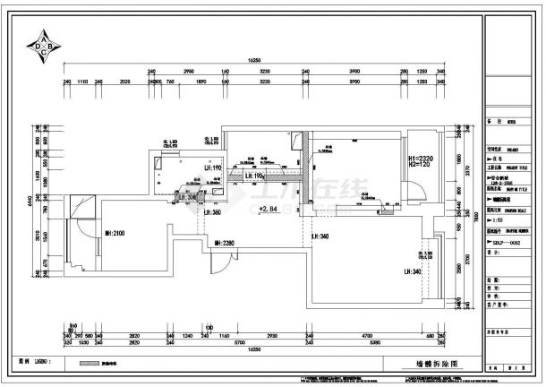 90平米日式住宅装修施工图-图二