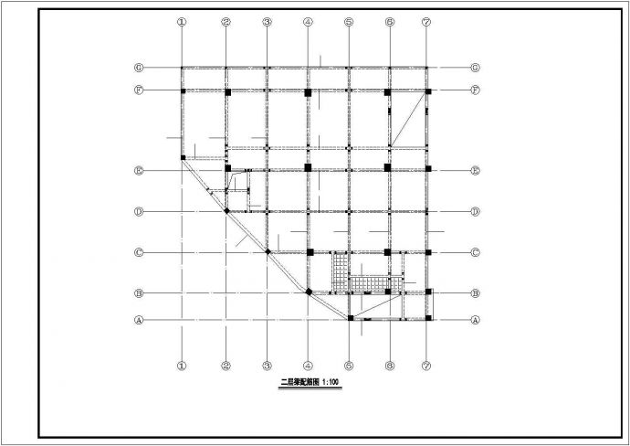 六层框架结构中学教学楼结构图（CAD，21张图纸）_图1