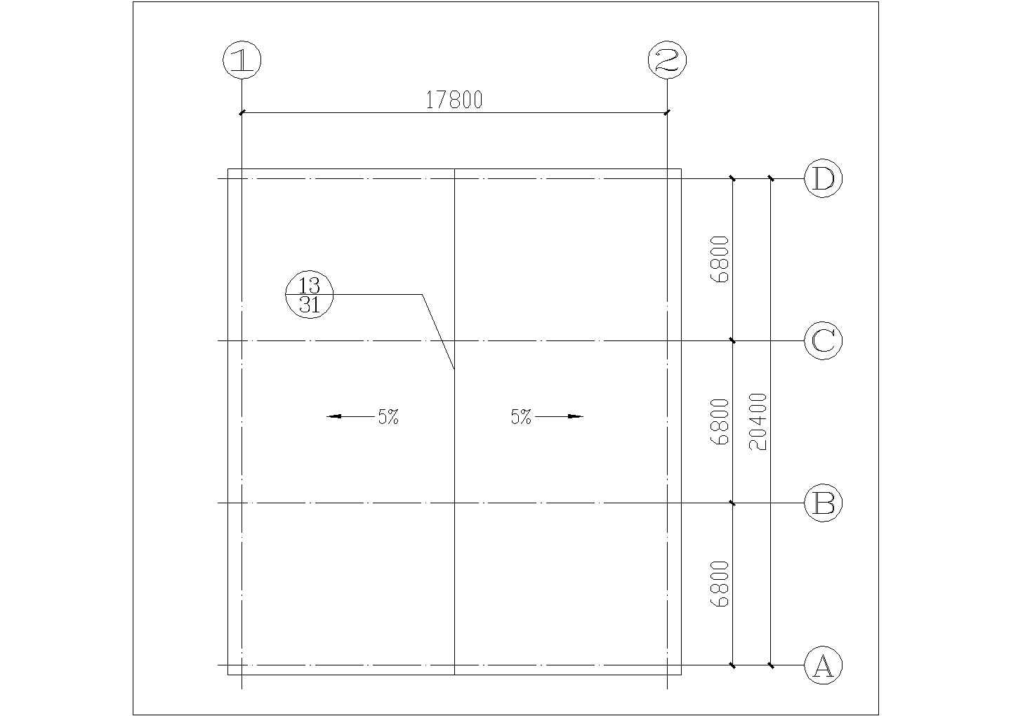 牡丹江市某工厂190平米单层轻钢结构自行车棚建筑设计CAD图纸