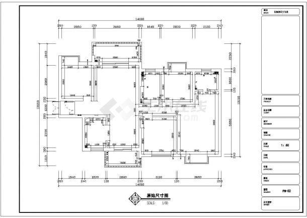 上海城小户型住宅装修施工图-图二