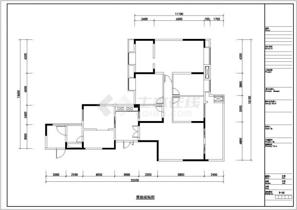 欧式四居室全套装修设计施工CAD图-图一