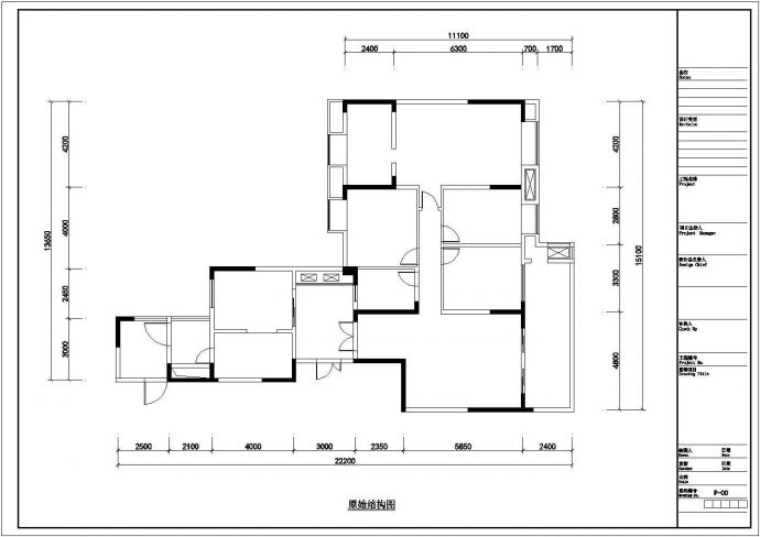 欧式四居室全套装修设计施工CAD图_图1