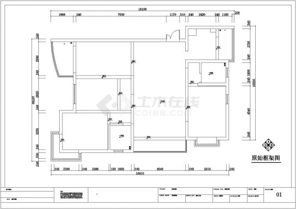 某地区晶华名园住宅装修全套施工参考CAD详图-图一