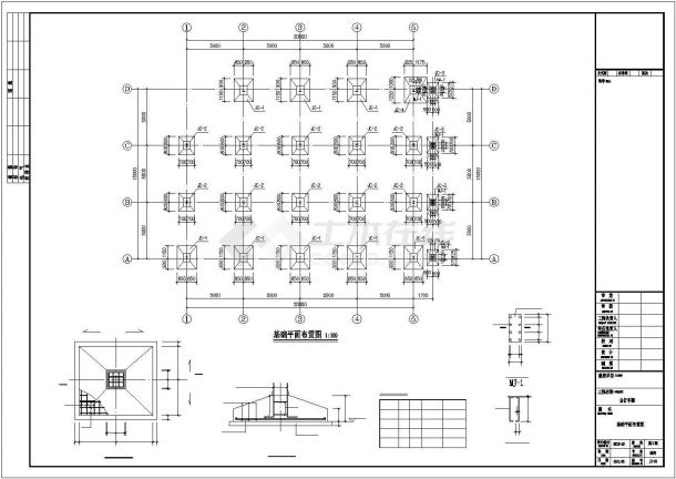 昆明市某铝合金材料制造厂双层钢结构厂房全套建筑结构设计CAD图纸-图二