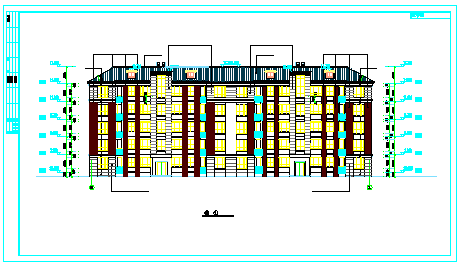 某地五层住宅楼建筑设计cad施工图纸-图二