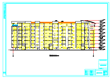 某地区六层住宅楼建筑设计cad施工图纸-图一